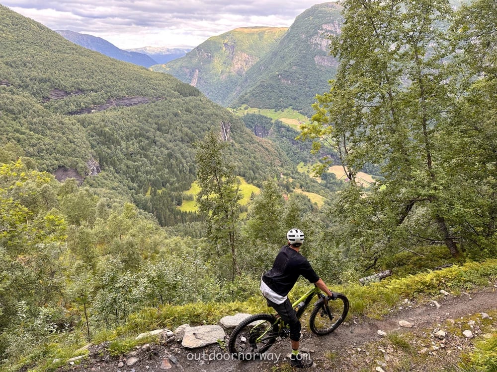 Mountain biking on trails in Norway
